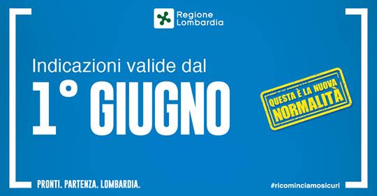 Nuova ordinanza regionale: le disposizioni valide in Lombardia dal 1° giugno