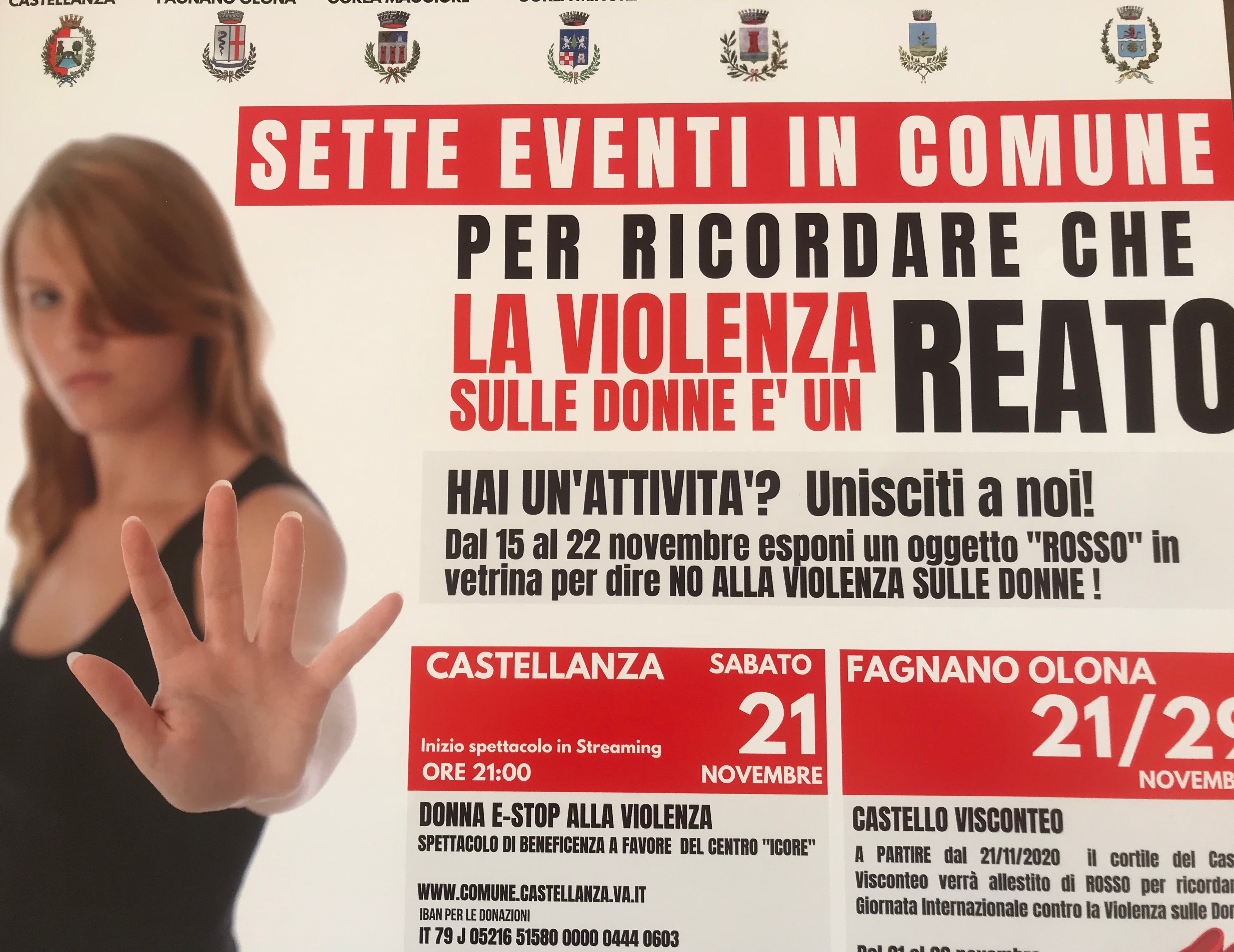 Sette eventi in comune contro la violenza sulle donne