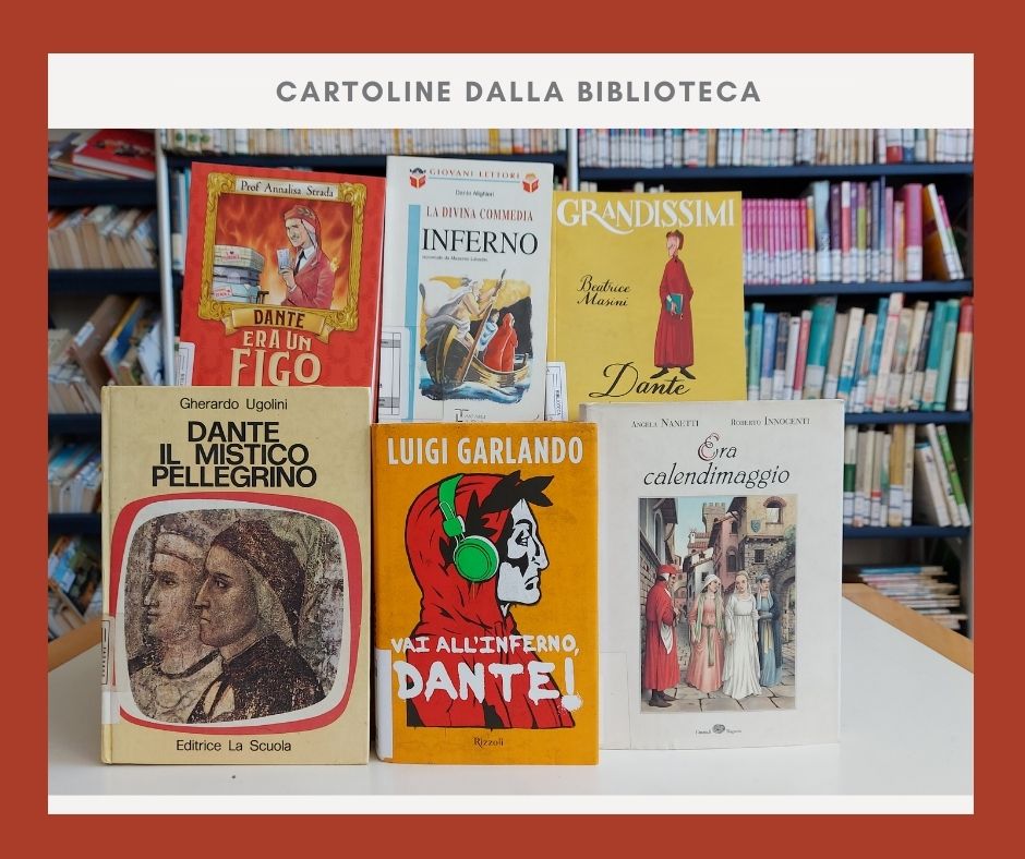 Dantedì con le cartoline dalla biblioteca , celebrazione di Dante