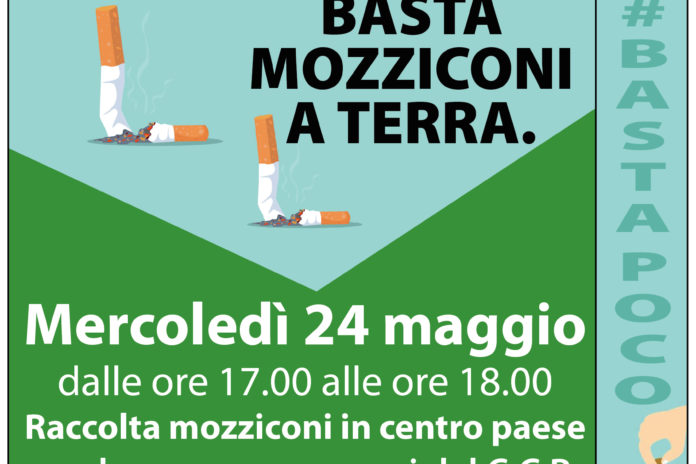 Campagna di sensibilizzazione sulla raccolta dei mozziconi di sigaretta – 24 e 27 maggio 2023